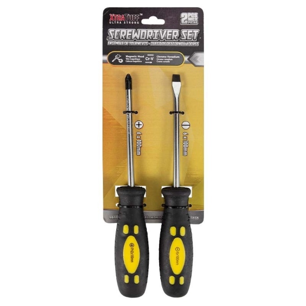 2pk 8'' SCREWDRIVER Set [Phillips/Flat]