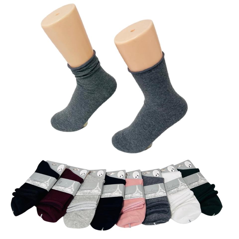 .Ladies Fashion Socks [Rolled TOP]