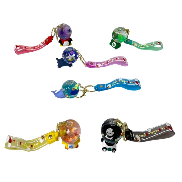 KEYCHAIN with Strap [Animal Water Globe]