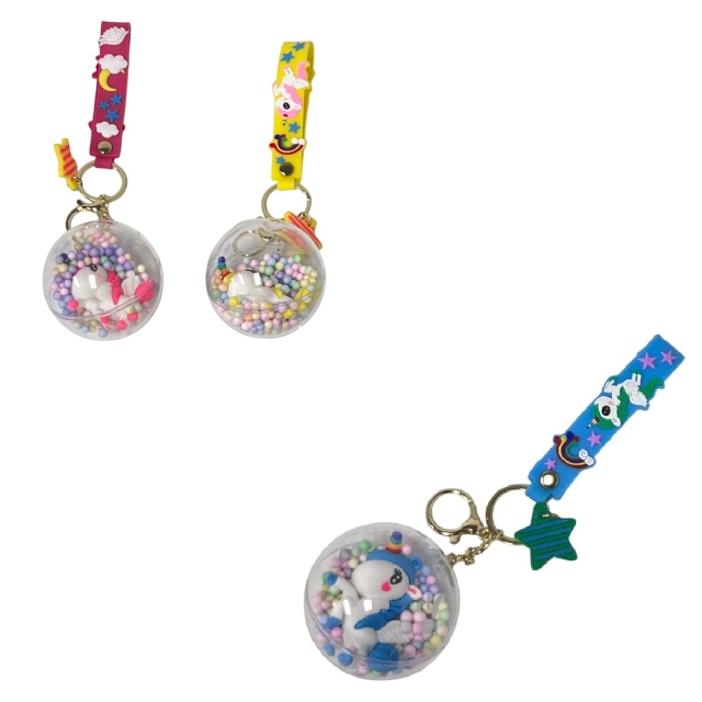 Keychain with Strap [UNICORN Globe]