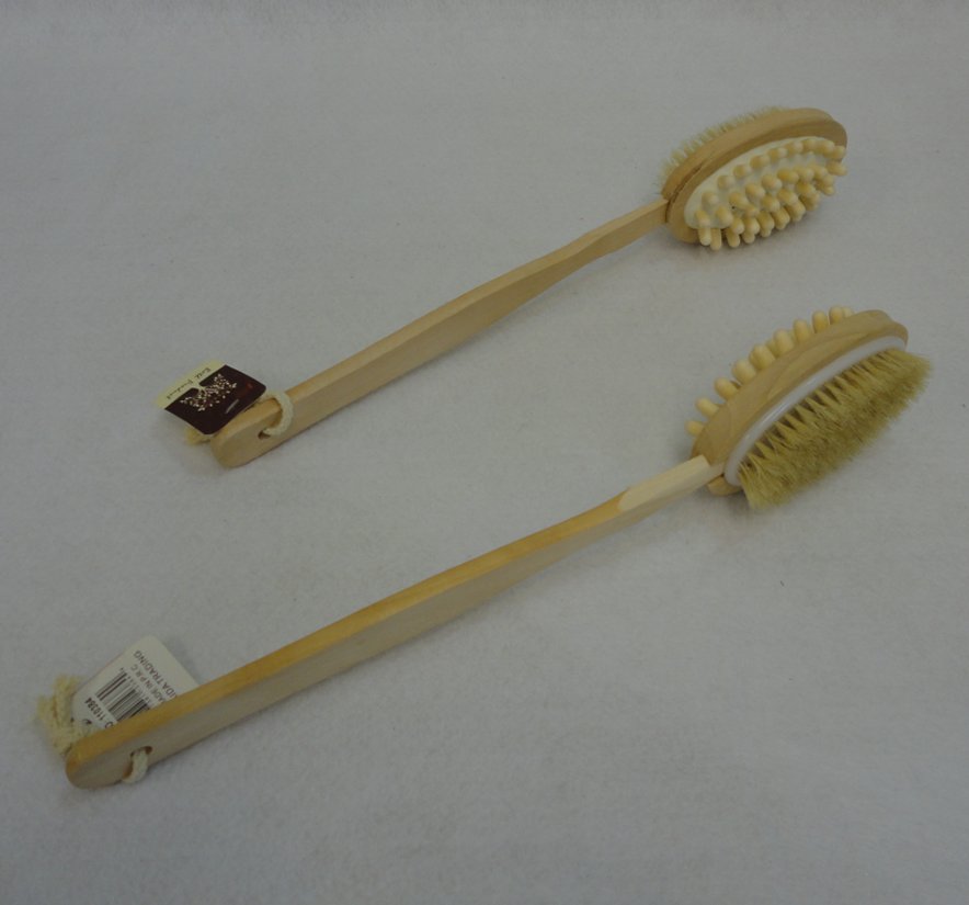 16.5'' Bath Brush/Massager with Wooden HANDLE