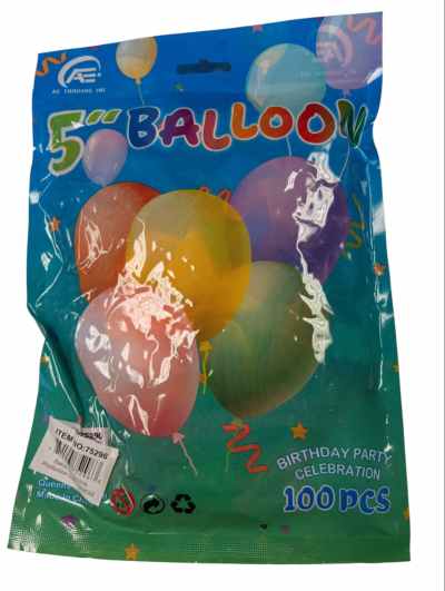 Latex Party BALLOON  5'' Assorted Case of 18000