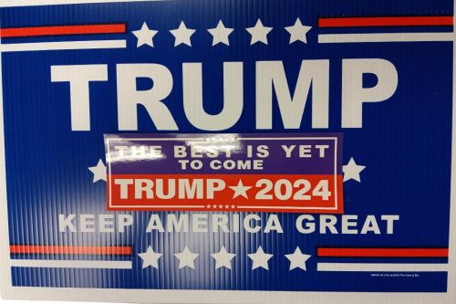 Yard Sign 12 X 18 Trump 2020 KAG COVER STICKER NOT INCLUDED