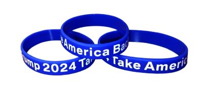 Silicone BRACELET Trump 2024 Take America Back Blue