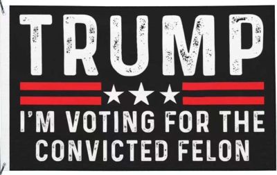 3 X 5 FLAG - Trump I'm Voting For The Convicted Felon