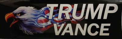 Bumper STICKER 3 X 9 Trump Vance Eagle