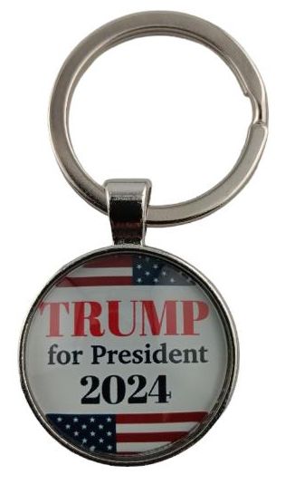 Trump KEYCHAIN Silver Trump For President