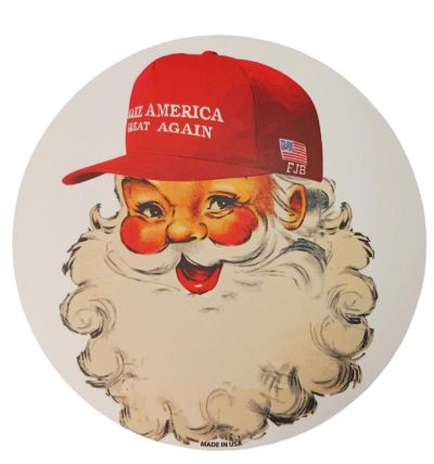 *** Magnet - Round Santa Make America Great AgaIN