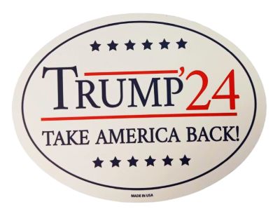 *** Magnet - Oval Trump 24 Take America Back