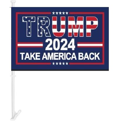 ** 12 X 18 Deluxe Car FLAG Trump 2024 Take America Back