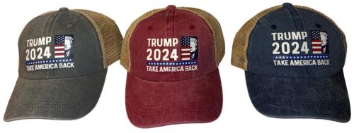 ** Trump Hat - DENIM Mesh Take America Back