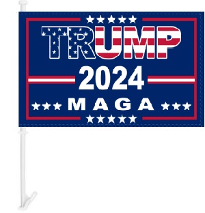 ** 12 X 18 Deluxe Car FLAG Trump 2024 MAGA