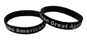 Silicone BRACELET Trump Black Make American Great Again Misprint