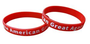 Silicone BRACELET Trump Black Make American Great Again Misprint