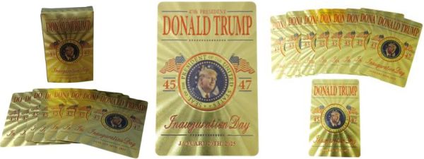 **Trump Gold PLAYING CARDS Inauguration Day January 20, 2025