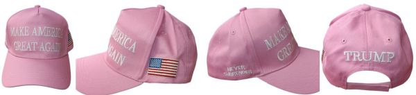 * #1 Trump HAT Pink - Make America Great Again Never Surrender