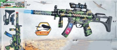 Rapid Fire Camouflage Gun Lights & Sound 22''