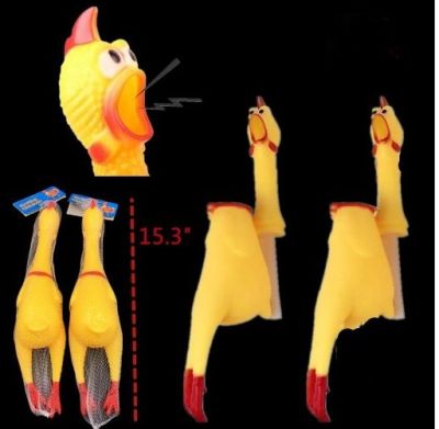 15'' Rubber Squeaky Chicken