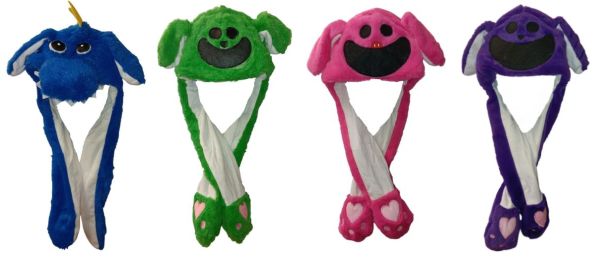 Moving Ears Flip HAT Flashing Light Up Smiling Critters