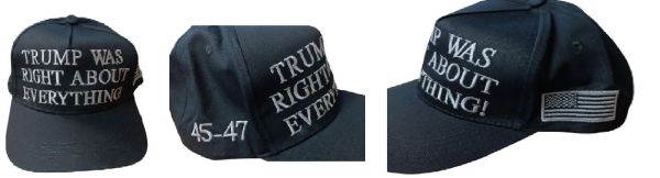 * #1 Seller - Trump HAT - Trump Was Right About Everything Silver