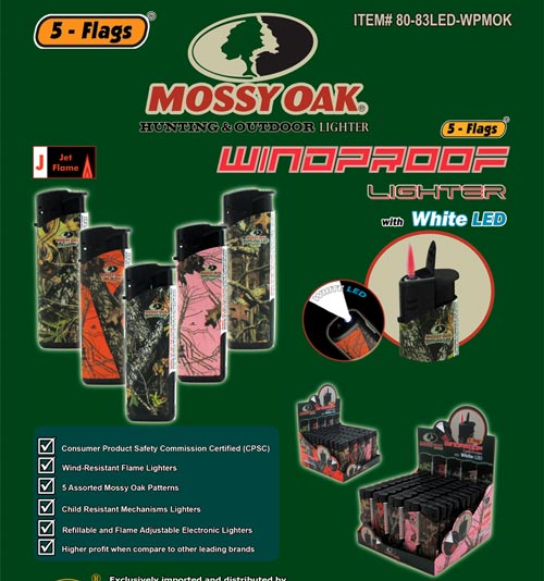 5-Flags-MOSSY OAK LED Windproof Lighter