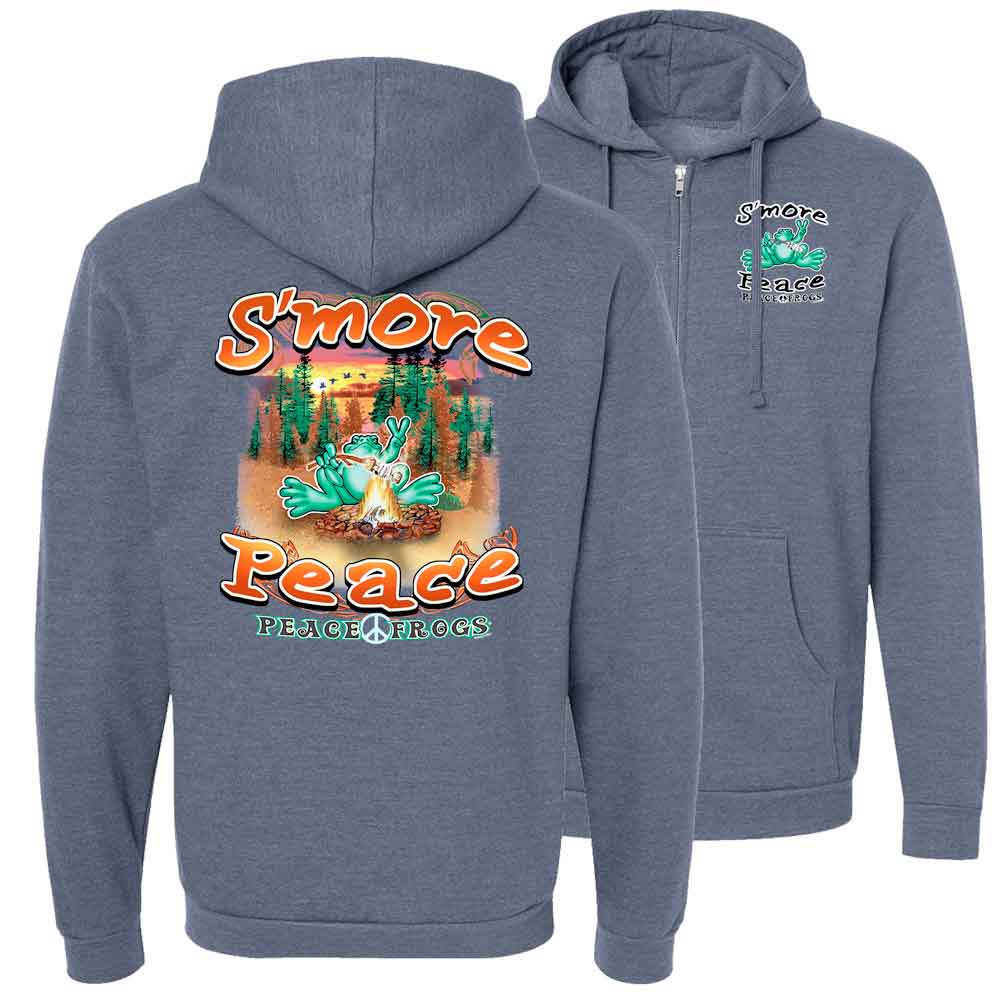 PEACE FROGS SMORES FULL ZIP HOODED SWEATSHIRT