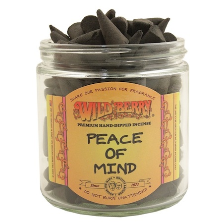 PEACE of Mind Wild Berry Incense Cones.