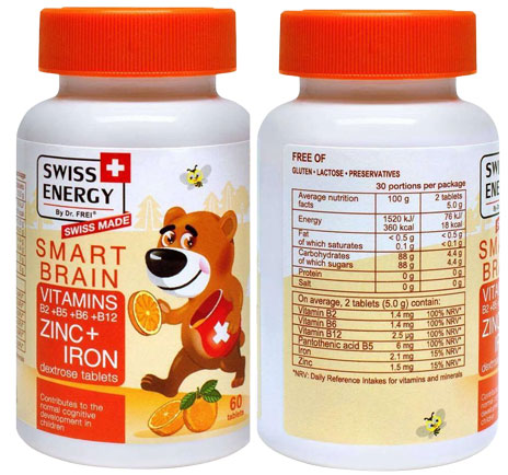 Smart Brain Kids, 60 Tablets Bottle