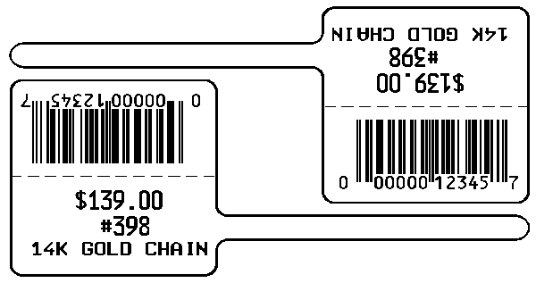 Custom Printed ''Rat Tail'' Labels