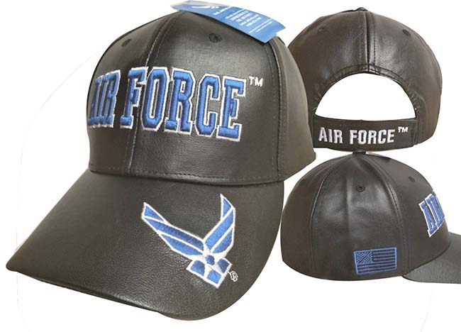 CAP503BP AIR FORCE w/ Logo on Bill CAP PU Leather