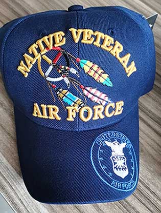 CAP407X NATIVE VETERAN AIR FORCE Feather CAP