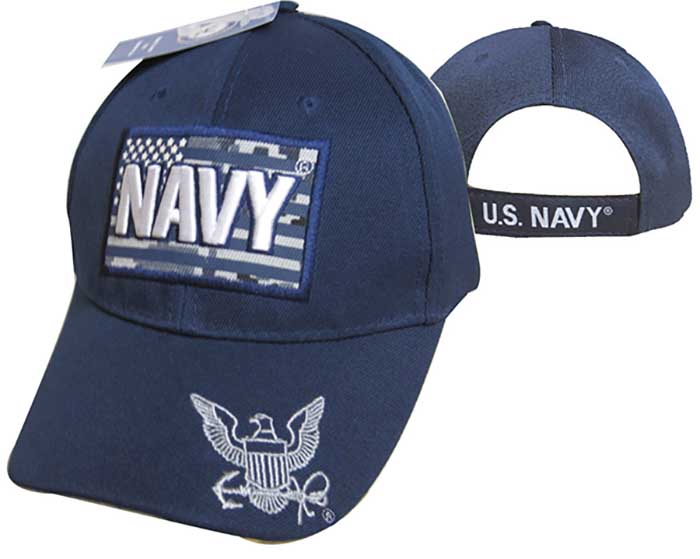 CAP602FN NAVY atop of FLAG Cap