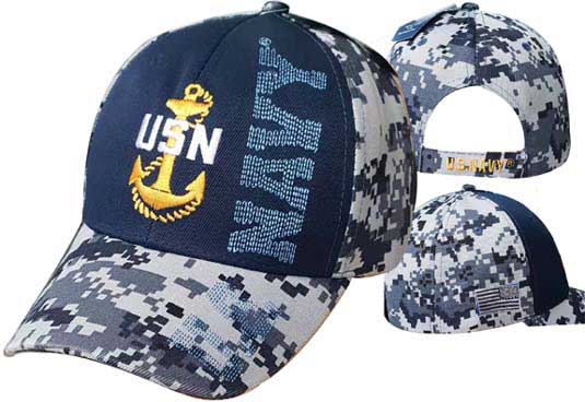 CAP602K US Navy Anchor FLAG Cap