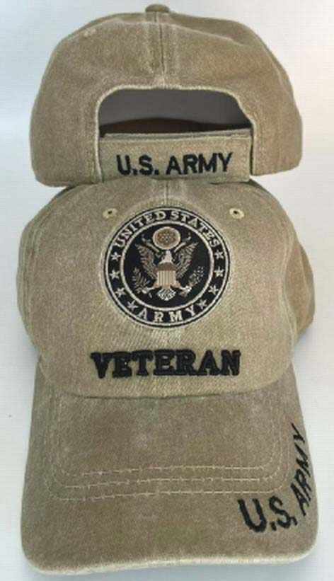 CAP502K Army Emblem Veteran Subdue CAP Khaki