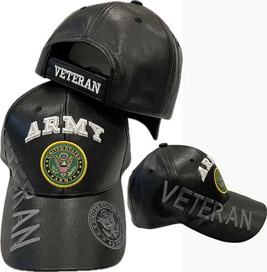 CAP511AP ARMY Emblem Veteran on side CAP PU