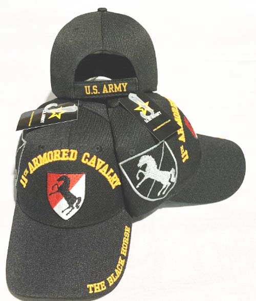 CAP629A 11th Armored Cavalry Logo w/ shadow CAP 3D