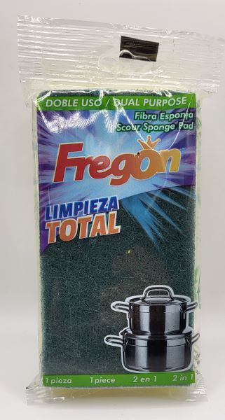 FREGON JUMBO SCRUB FIBER & SPONGE PAD RECTANGULAR