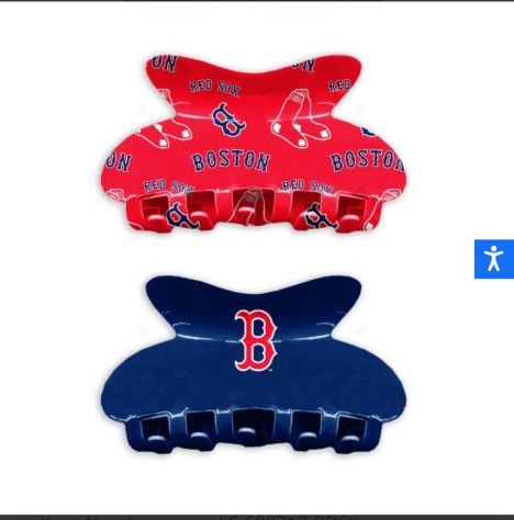 BOSTON RED SOX 2 PACK HAIR CLAWS BY LITTLE EARTH