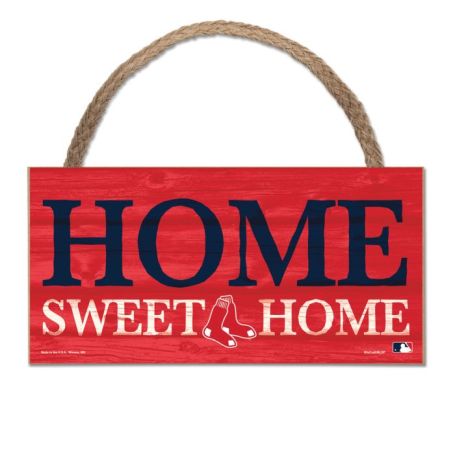 BOSTON RED SOX WOOD SIGN W/ROPE 5'' X 10'' HSH