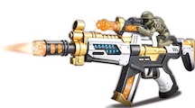 LIGHT UP SUBMACHINE GUN WITH MILITARY ROBOT & SOUND(sold by the p