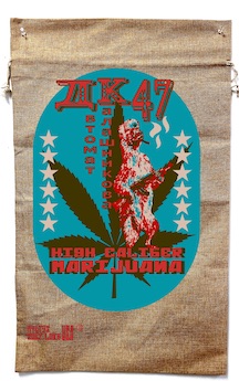 AK-47 RUSSIAN MARIJUANA BURLAP BAG