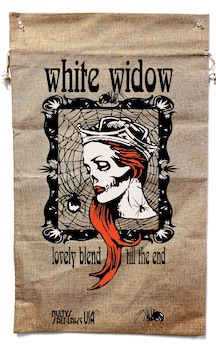 WHITE WIDOW MARIJUANA BURLAP BAG