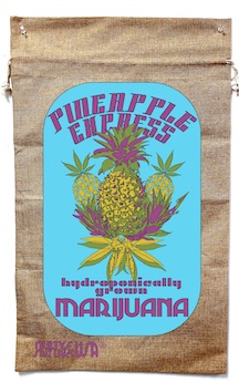 PINEAPPLE EXPRESS MARIJUANA BURLAP BAG