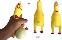 SQUISHY YELLOW CHICKEN WITH POP OUT EGG (sold by the PIECE)