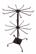 20 INCH BLACK 2 LEVEL SPINNING WIRE DISPLAY RACK