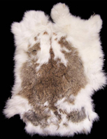 NATURAL SPOTTED REAL RABBIT SKIN PELT