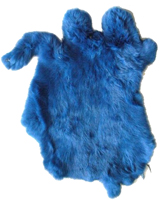 NAVY BLUE COLOR DYED RABBIT SKIN