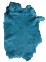 LIGHT BLUE COLOR DYED RABBIT SKIN