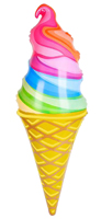 LARGE RAINBOW ICE CREAM CONE 36 IN INFLATABLE