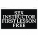 SEX INSTRUCTOR HAT/ JACKET PIN